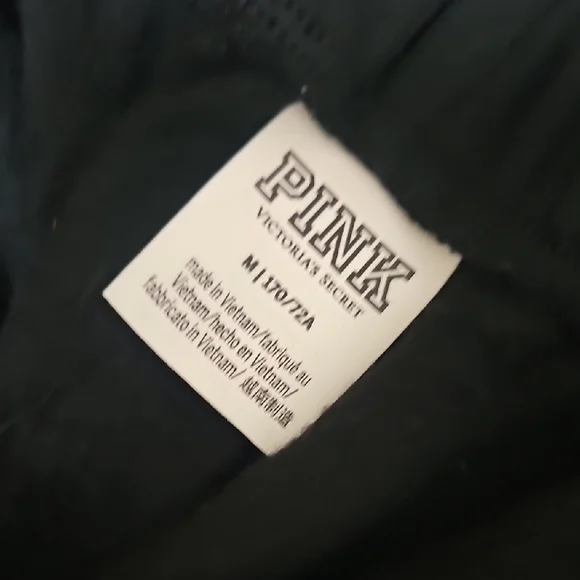 PINK Victoria's Secret Black Tee Shirt And Sweatpants - Picture 3 of 4